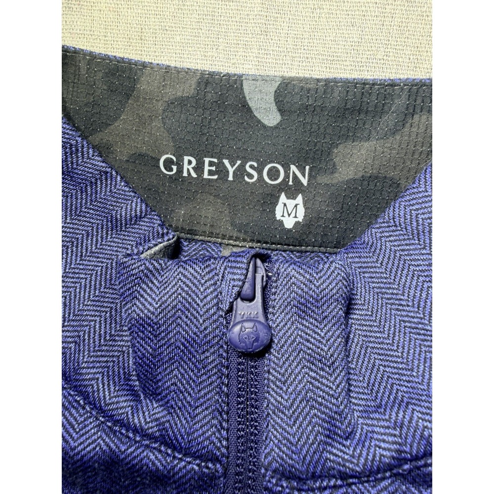 Greyson Men's Pullover Quarter Zip Lightweight Stretch M Navy - Picture 5 of 5